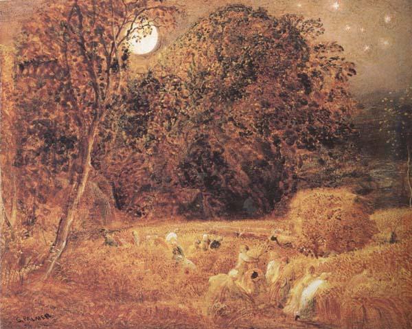 Samuel Palmer The Harvest Moon Germany oil painting art